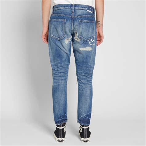 Denim By Vanquish And Fragment Used Remake Tapered Jean Washed Indigo