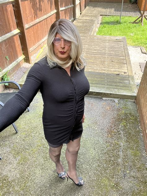 Amateur Crossdresser Kellycd Sexy Milf Fishnet Stockings Nude