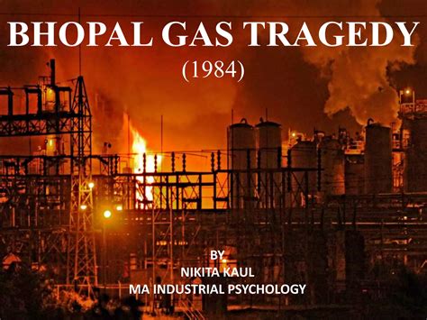 Bhopal Gas Tragedy Industrial Disaster Ppt