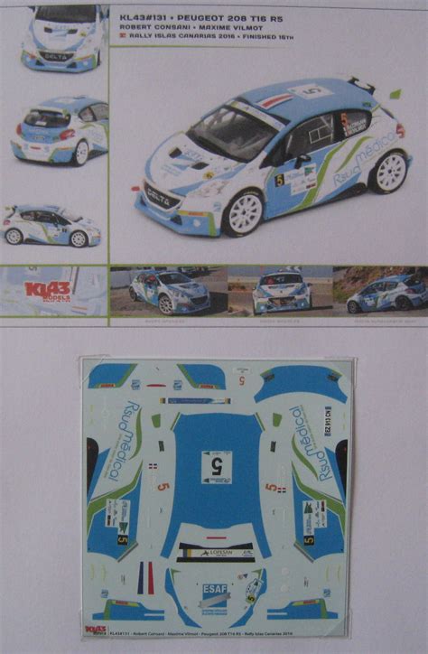 Peugeot T R N Rallye Islas Canarias R Consani Decal E