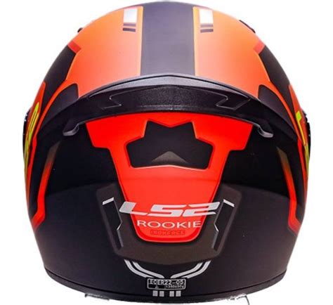 Ls Ff Rookie Iron Face Matt Black Orange Helmet The Rider Hub