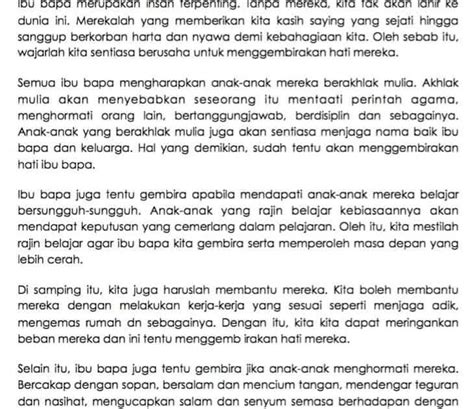 Contoh Karangan Upsr Mendengar Nasihat Ibu Bapa ZainminAndersen