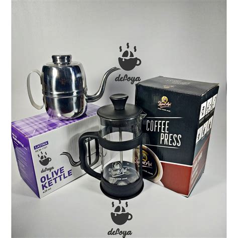 Jual Paket Alat Kopi French Press Teko Latina Ml Shopee Indonesia