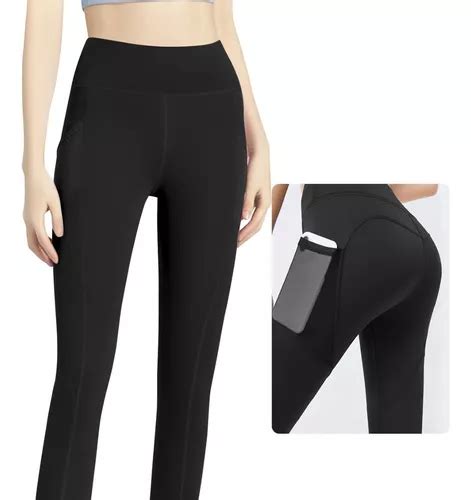 Leggins Deportivos Mujer Licra Con Bolsa Celular Gym Meses Sin Inter S