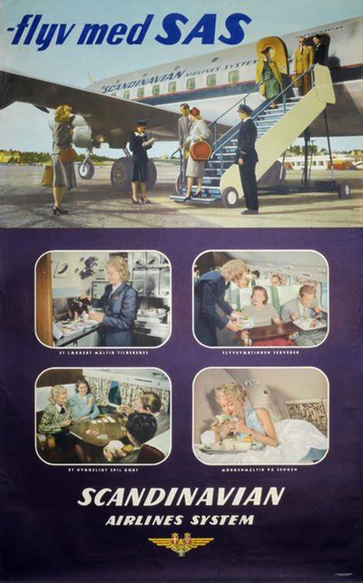 Original Vintage Poster Flyv Med Sas Sold