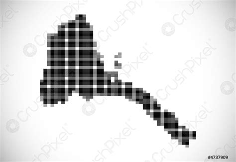 Pixel Map Of Eritrea The Dotted Map Is On White Stock Vector