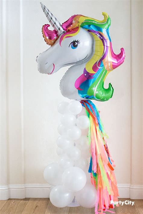 Its Easy To Assemble This Unicorn Themed Balloon Centerpiece With