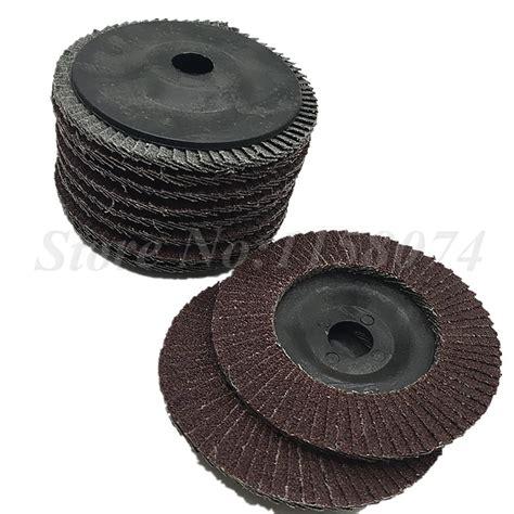 10pcs Angle Grinder Sanders Sanding Flap Wheel Disc 80 Grit 100mm 16mm