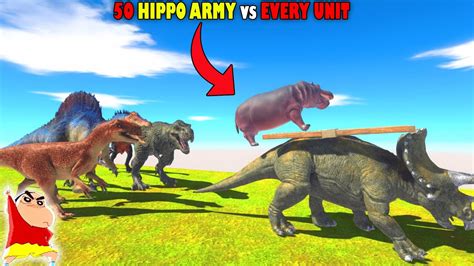 Hippo Vs Every Unit Shinchan And Chop Fight Dinosaurs Funny Game