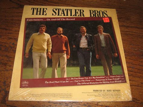 1975 33 1 3 Rpm Lp Statler Brothers Entertainers On And Off The Record