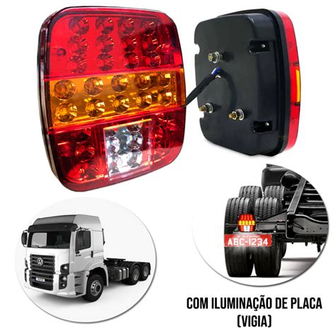 Lanterna Traseira Marmita Unidade Led Caminh O Ford Cargo Vw