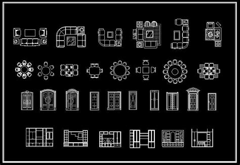 2d модели мебели для autocad - фото