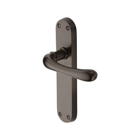 Heritage Brass Door Handle Lever Latch Luna Design Matt Bronze Finish Handles At Heart