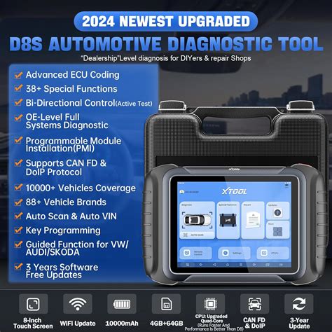 Xtool D S Bi Directional Diagnostic Scan Tool Can Fd Doip Ecu Coding