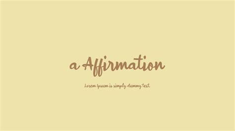 A Affirmation Font Download Free For Desktop And Webfont