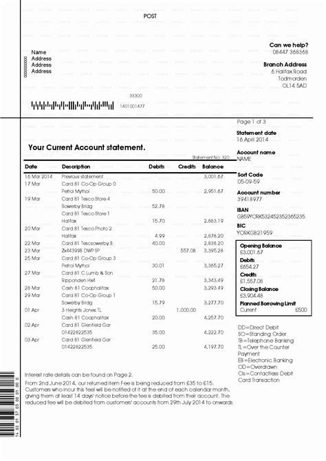 Fake Bank Statement Generator Desalas Template