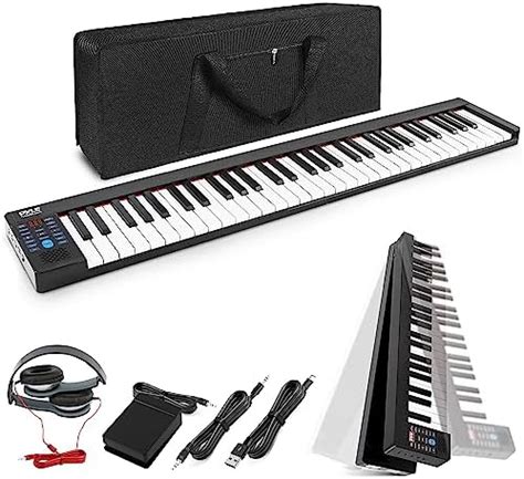 Amazon Pyle Electric Musical Keyboard Keys Foldable Portable