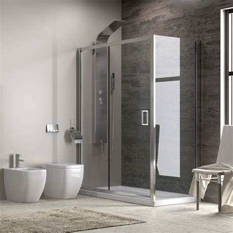 Karag New Flora Nfl Rectangular Shower Cabin With Fixed Crystal