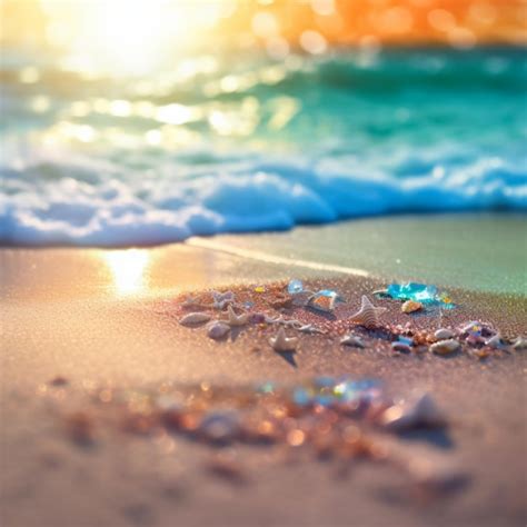 Premium Ai Image Sand And Sea Beach Summer With Defocused Ocean And