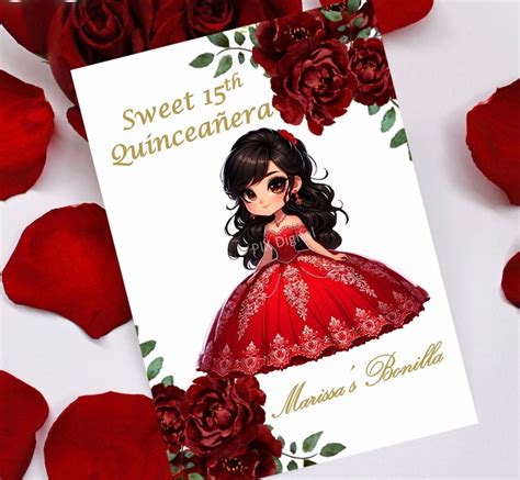 Flaming Red Quinceanera Lady Digital Image Png Clipart High Quality