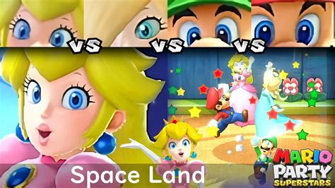 Mario Party Superstars Princess Peach Vs Rosalina Vs Luigi Vs Mario In