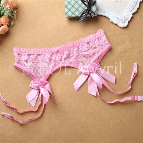 Hot Women Thongs Lace Stocking Suspender Sexy Lingeries Dual Layer