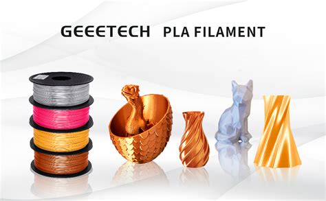 PLA Silk Silver 3D Printer Filament 1 75mm Geeetech