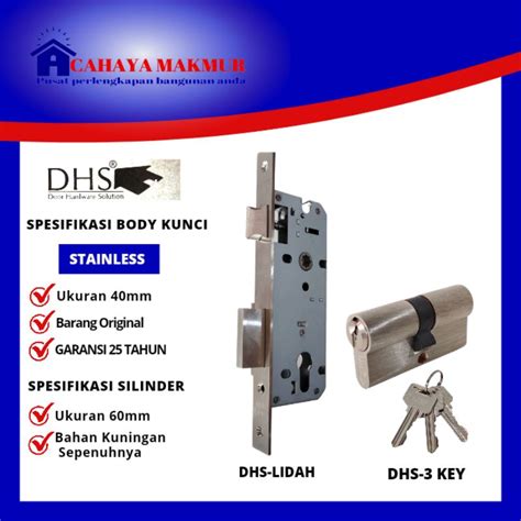 Jual BODY KUNCI MORTISE LOCK KUNCI RUMAH PINTU SET PELOR LIDAH DEKSON