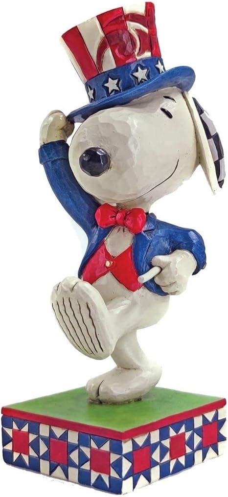 Enesco Jim Shore Peanuts Patriotic Snoopy Marching Figurine