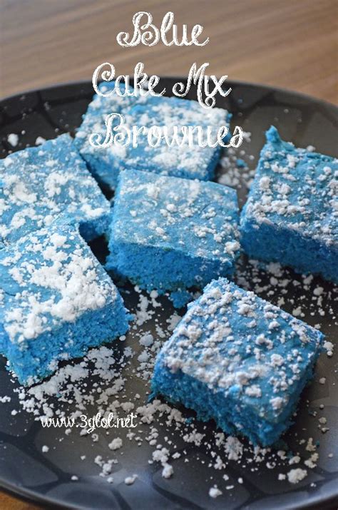 Blue Cake Mix Brownies Through The Cooking Glass Cake Mix Brownies Frozen Bday Party