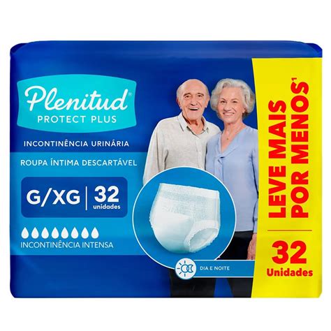 ROUPA INTIMA PLENITUDE PROTECT PLUS G XG 32 UNIDADES Farma Dez