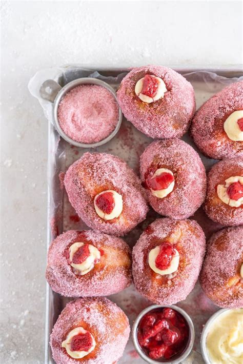 Brioche Doughnuts With Vanilla Rose Pastry Cream Artofit