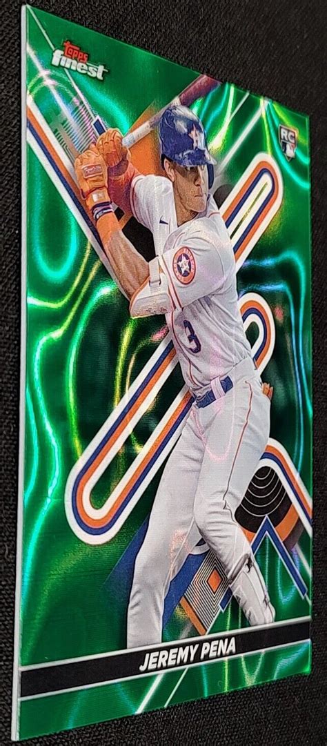 Topps Finest Green Lava Refractor Jeremy Pena Rc For