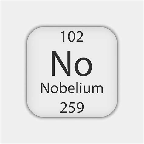 Premium Vector | Nobelium symbol chemical element of the periodic table ...