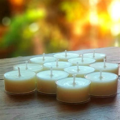 Natural Tea Lights Etsy Uk