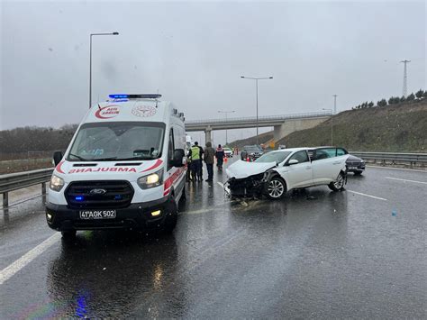 Kuzey Marmara Otoyolu nda zincirleme trafik kazası meydana geldi