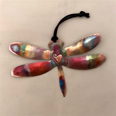 Handcrafted Copper Dragonfly Ornament Etsy