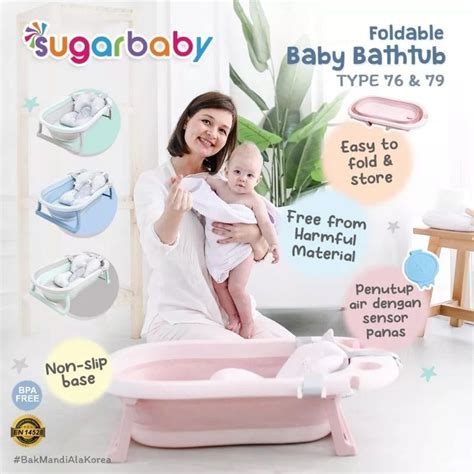 Jual Sugarbaby Foldable Baby Bathtub Dengan Sensor Panas F F