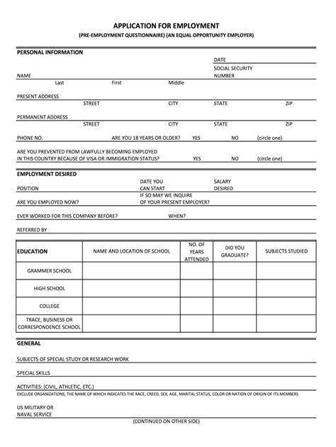 Printable Job Application Fill Out And Sign Online Dochub