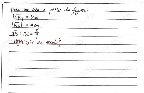 Solved A B C 2 Qual é a razão entre os segmentos overline AB e