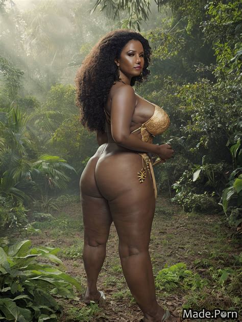 Porn Image Of Woman Nigerian Wild Afro Gigantic Boobs Red Dark Fantasy Big Hips Created By AI