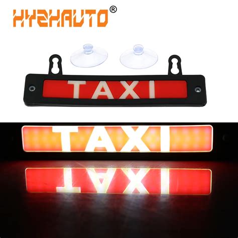 HYZHAUTO 1Pcs Waterproof Taxi LED Car Windscreen Cab Indicator Lamp