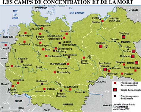 Qelqu Un Peut Il Me Trouver Une Carte Des Camps De Concetration Et D