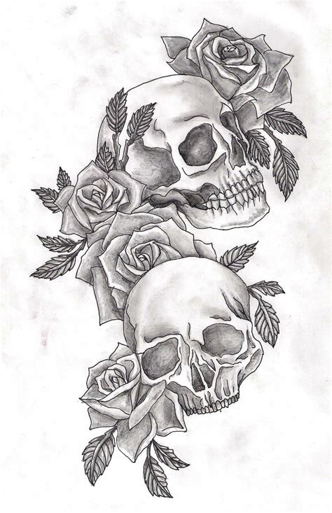 Sugar Skull And Rose Drawing at PaintingValley.com | Explore collection of Sugar Skull And Rose ...