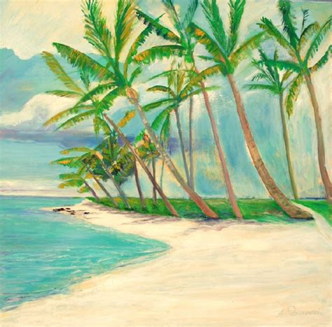 Palm Beach In Mauritius Adriano Passardi Kunstmaler