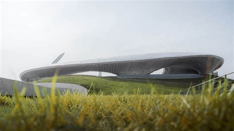 World’s Largest Earth-Sheltered Building Quzhou Stadium in China