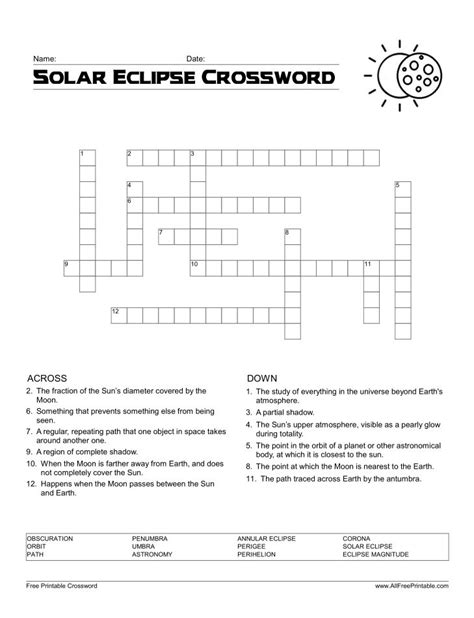 Print Solar Eclipse Coloring Page Free Printable