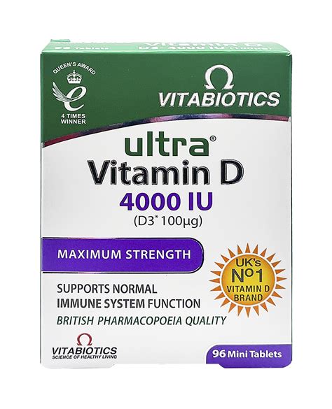 Buy Vitabiotics Ultra Vitamin D3 4000 Iu 96 Tablets Online Boots Uae