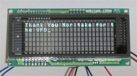 Arduino And The Noritake 24x6 Vfd Module Vacuum Fluorescent Display