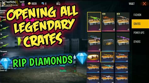 Opening All Legendary Gun Crates RIP 5000 Diamonds Garena Free Fire